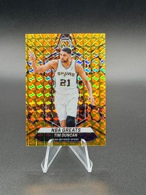 TIM DUNCAN 2023-24 Panini Mosaic #291 Gold Prizm Mosaic 09/10