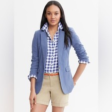 Banana Republic Sky Mill Tipo Blue Suit Jacket Chambray Blazer - Size 10