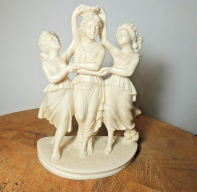 A Santini Sculpture The Three Graces Vintage Italy