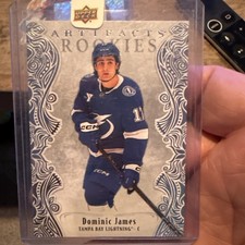 Upper Deck Artifacts 2025-26 Rookie silver /999 Dominic James #244 Lightning