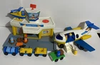 Vintage Fisher Price Airport Set Airplane Toy with Accessories 1980s