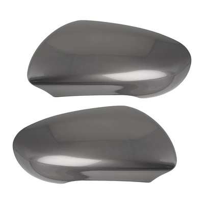 Pair Front Wing Mirror Cover Cap Casing Grey Fit For Nissan Qashqai 2007-2014