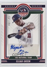 2022 Panini USA Baseball Stars & Stripes Blue Ink 67/199 Elijah Green Auto 0i4k