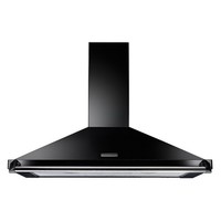 Rangemaster Classic 110cm Chimney Cooker Hood - Black & Chrome RCLAHDC110BLC