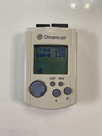 White Visual Memory Unit VMU (Sega Dreamcast) OEM HKT 7000 Tested