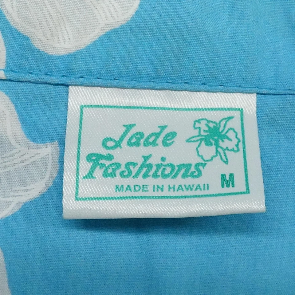 Camisa Hawaiana Jade Fashions Para Hombres Mediana Aloha Floral Cuello de Campamento Hecha en Hawai Foto 2 de 4