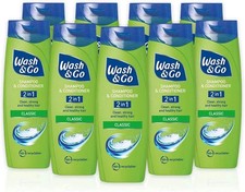 Wash & Go 2 in 1 Classic Shampoo and Conditioner x 9 bottles UK 200Ml 6.12 per litre