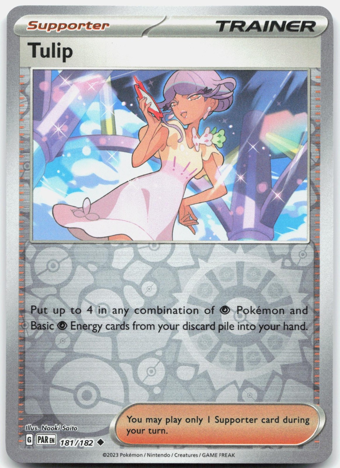 Tulip Uncommon Paradox Rift Reverse Holo 181/182 NM/M Pokemon