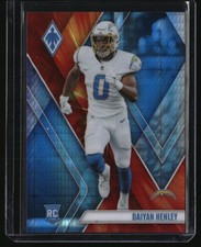 2023 Panini Phoenix Daiyan Henley Rookie Fire Burst 104/340 #183 LA Chargers