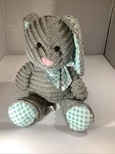 Hugfun Gray Rabbit Plush Cord Bunny  15 Inch Stuffed Animal Toy
