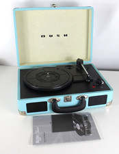 BUSH Classic KTS-601 Record Vinyl Player Portable Blue Suitcase - EHB
