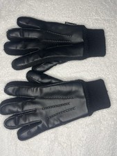 Vintage Thinsulate TM Black leather pair Of Gloves