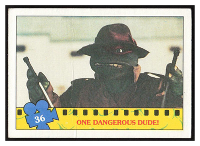 1990 Topps Teenage Mutant Ninja Turtles: The Movie #36 One Dangerous Dude! -