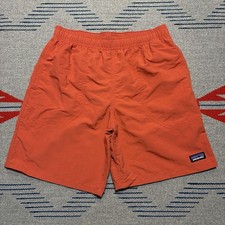 NWT Patagonia Youth 7" Baggies Shorts New Orange Medium 10 