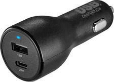 3x Best Buy essentials 32 W Vehicle Charger with 1 USB-C & 1 USB Port Black