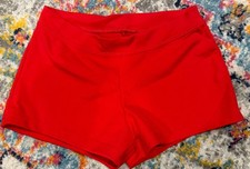Red Capezio Team Basics Boy Cut Low Rise Shorts