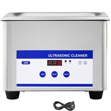 0,8L Ultraschallreiniger mit Digitalem Timer Schmuck Brillen 24W Edelstahl