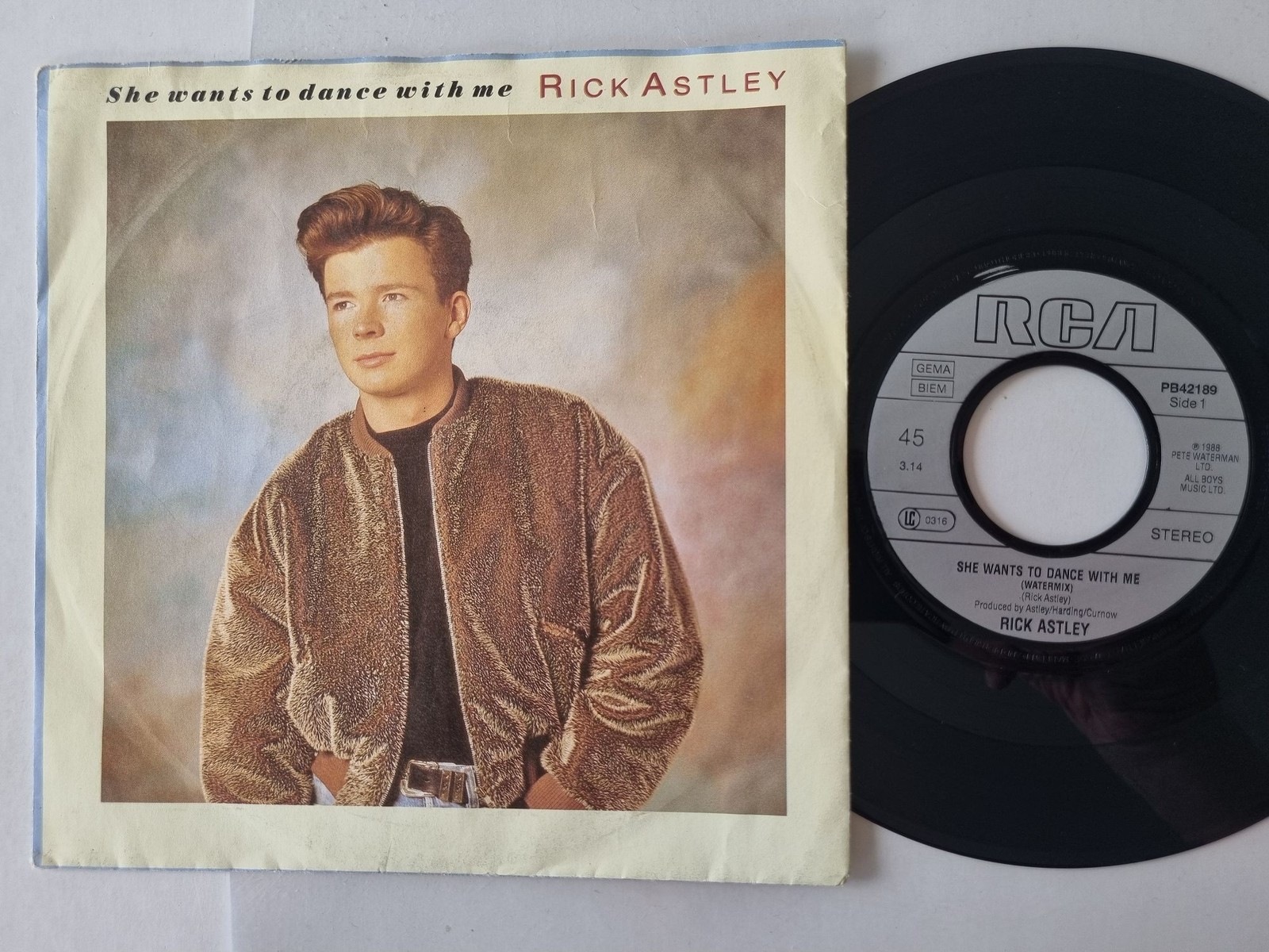 Rick Astley - She Wants To Dance With Me 7'' Vinyl Germany