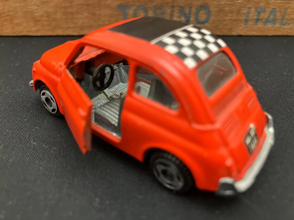 Poliestilo techo a cuadros naranja muy raro Fiat 500 L como Abarth excelente estado. Foto 4 de 4