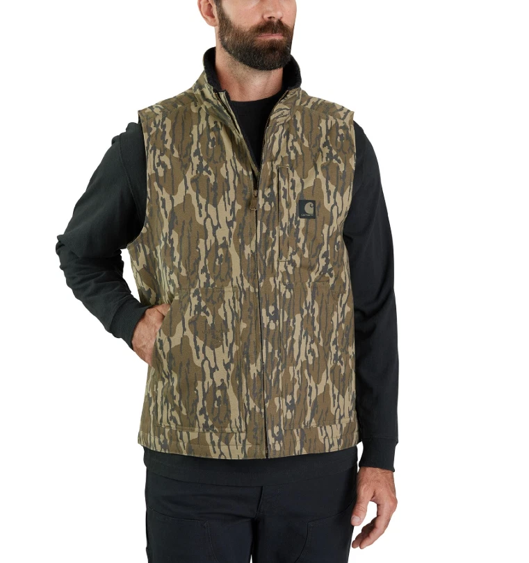 CARHARTT MEN'S DUCK LOOSE FIT -SHERPA LINED VEST! VERY HOT ITEM! FREE SHIPPING!