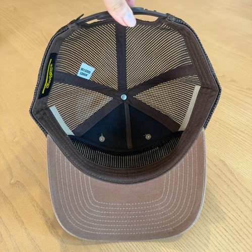 Seager Wilson Hat Cap Brown Logo Patch Trucker Brushed Mesh Back Snap Back NWOT - Picture 8 of 9