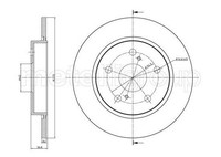 2X Metelli Bremsscheibe 23-1022C FüR Toyota
