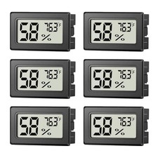 6 Pack Mini Hygrometer Indoor Humidity Meter, Small Digital Thermometer Humidity