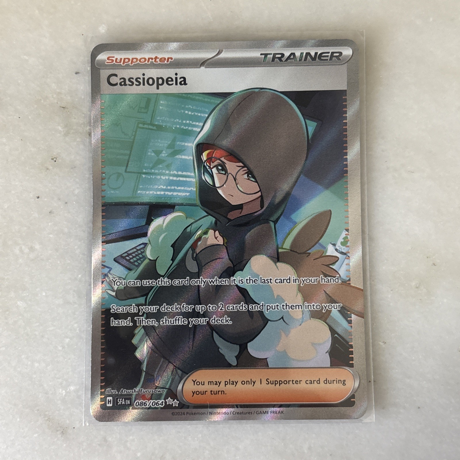 Pokemon TCG - Cassiopeia 086/064 Ultra Rare Full Art Trainer Shrouded Fable NM
