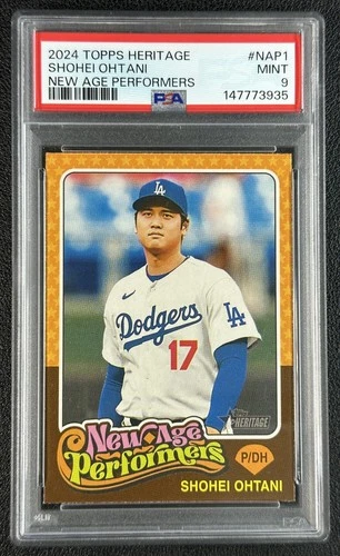 SHOHEI OHTANI PSA 9 2024 TOPPS HERITAGE #NAP-1 NEW AGE PERFORMERS DODGERS 3935