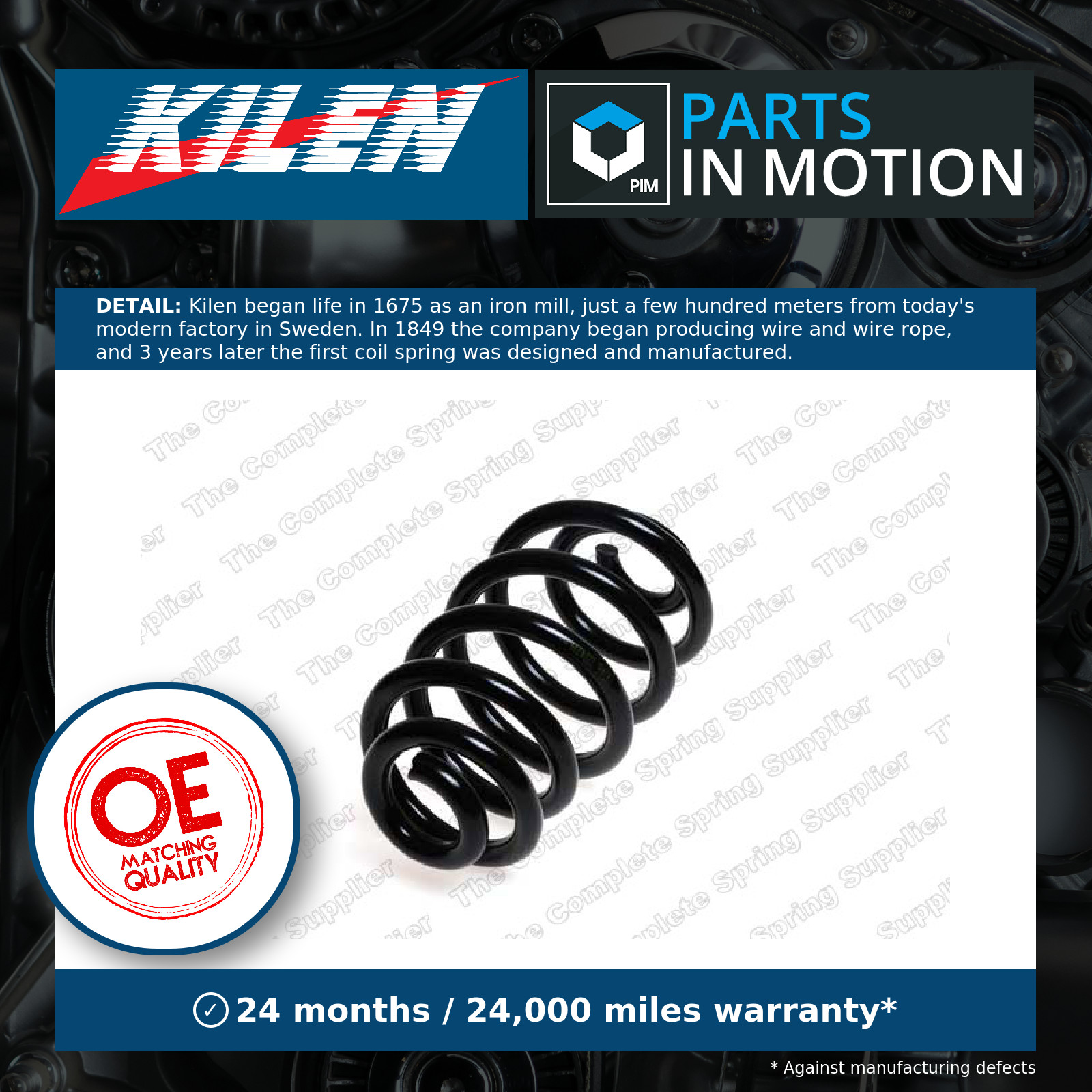Coil Spring Rear 50205 Kilen Suspension 8E0511115DJ 8E0511115DH 8E0511115FH New