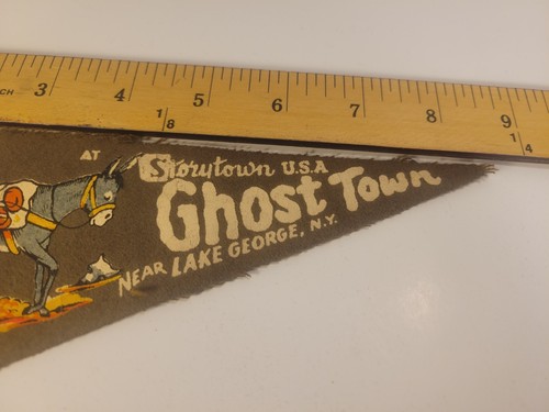 vintage Storytown USA Ghost Town NY Pennant near Lake George - Picture 3 of 5