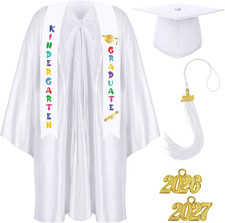 2026 Year Preschool and Kindergarten Graduation Gown Cap Tassel Set with 2026 Ch