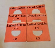 45 RPM 7" RECORD SLEEVES CO. SLEEVE 6 PACK SEE PHOTOS United Artists SLV337