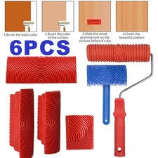 NEW Tools DIY Wall Painting Wood Graining Tool Home Decoration Roller Brush