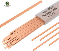 15 Silver Brazing Rods AWS Bcup-5 10 Sticks Silver Solder Phos Copper Brazing A