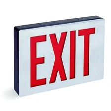 Lithonia Lighting Le S 2 R   El N Exit Sign, Black, 2 Face(S), Led, Universal