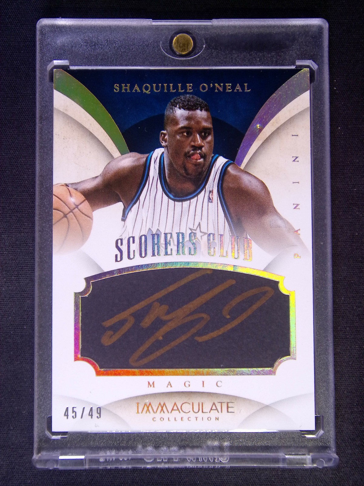 2013-14 Panini Immaculate Shaquille O'Neal Auto Scorers Club /49 view 1