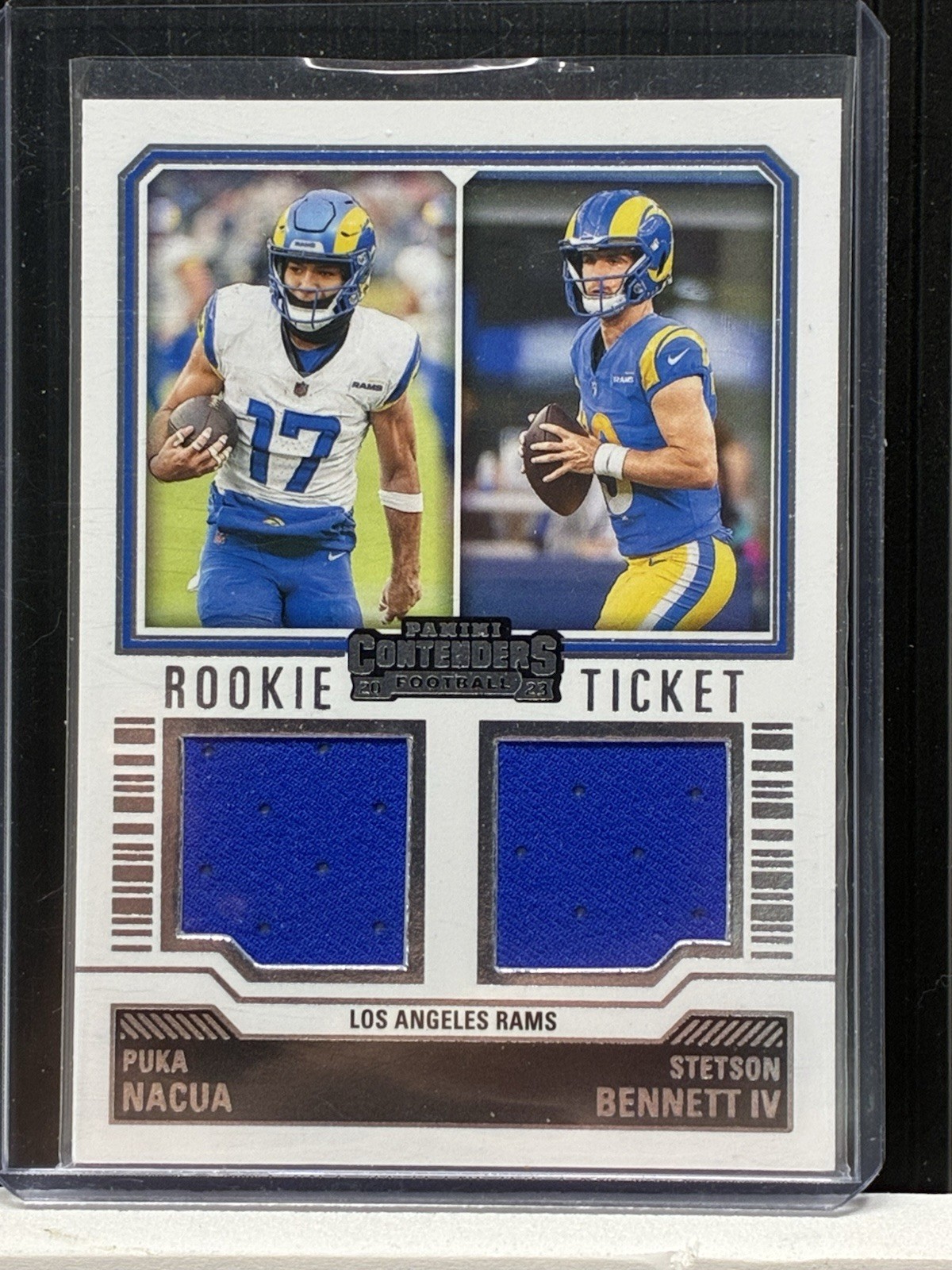 2023 Panini Contenders Rookie Ticket Swatches Puka Nacua #DS-11 RC MEM
