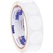 1" White Inventory Circle Labels-500 per Roll