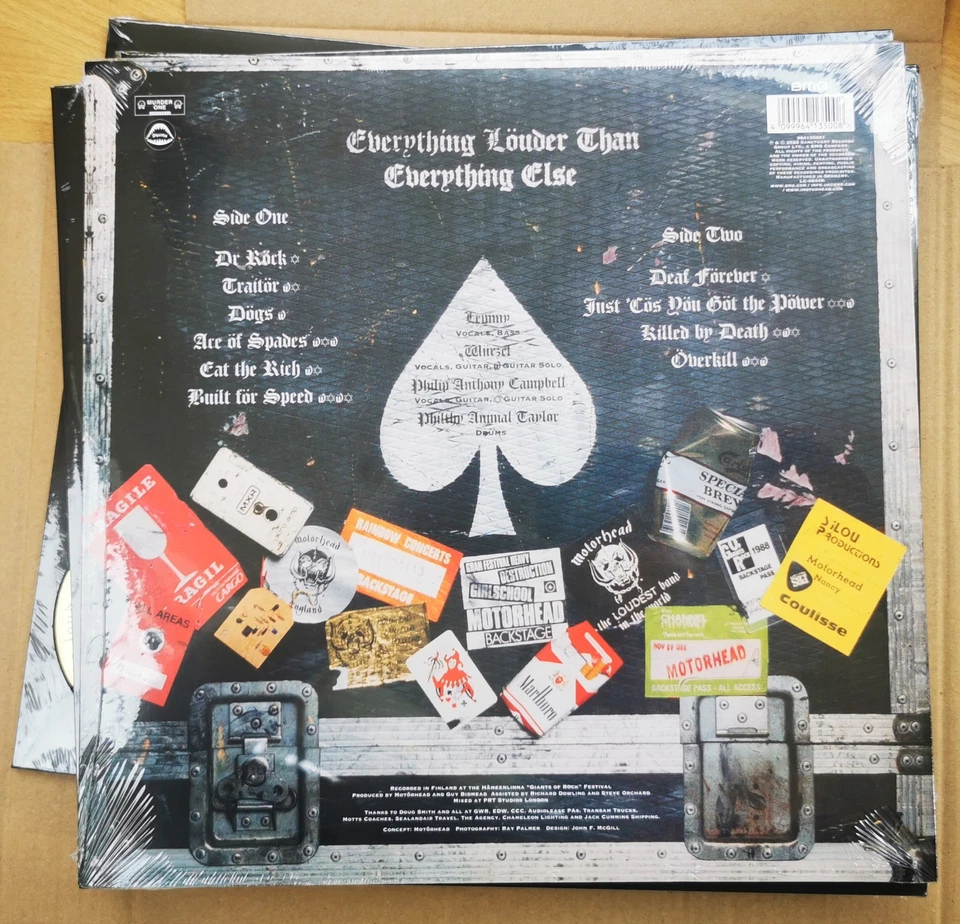 MOTORHEAD LP No Sleep at All CLEAR BLACK WHITE SPLATTER Vinyl + Poster IN STOCK - Image 3 of 4