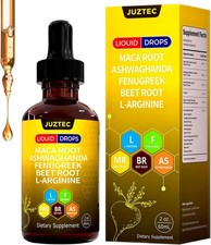 Maca Root Supplement Liquid Drops with Ashwagandha  Fenugreek, 2oz