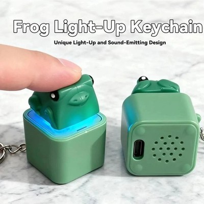 Frog Croaking Fidget Toy Adults Keyboard Clicker Frog Fidget Toys Fun Keychain