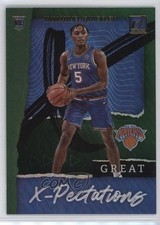 2020-21 Panini Donruss Great X-Pectations Green Flood Immanuel Quickley #25 15iu