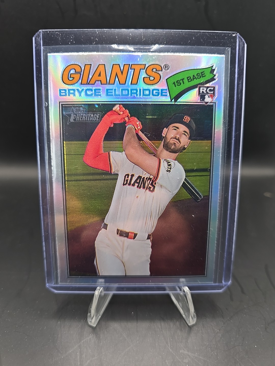 Bryce Eldridge - 2026 Topps Heritage - Chrome Refractor #310 (RC) Giants