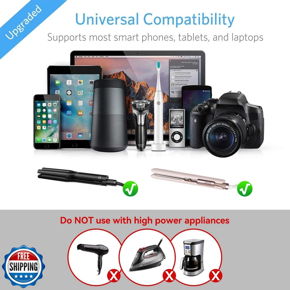 BESTEK Universal Travel Adapter 220V to 110V Voltage Converter with 6A 4-Port - Image 3 of 4