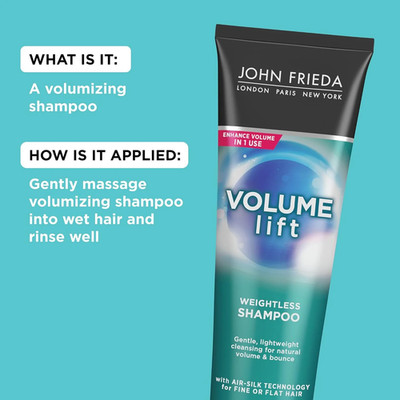 John Frieda Volume Lift Lightweight Shampoo for Natural Fullness, 8.45 oz