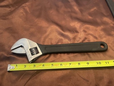 12 Inch Adjustable Crescent Wrench Forged Steel Rubber Dipped Handle