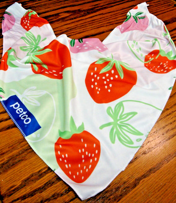 Petco - Dog Bandana Scarf Large/XL 30''x20'' Strawberry Design~Pet Accessory   956