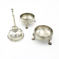 Vintage Tiffany & Co. Sterling Salt Cellars Vermouth Dispenser Lot of 3 S4781-5