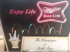 Miller High Life 1960's Bouncing Ball Lighted Motion Beer Sign